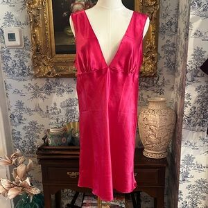 Y2K fuchsia and orange slip dress size L